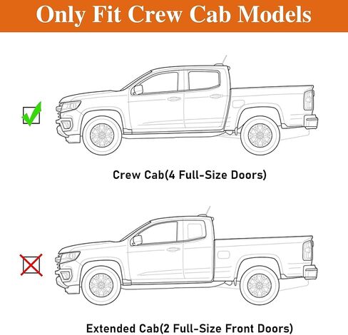 Hooke Road Side Severy Nerf Bars Rails متوافقة مع Chevy Colorado & GMC Canyon Crew Cab 2015-2025 ، 7.3 "لوحات الركض المنسدلة in Saudi Arabia