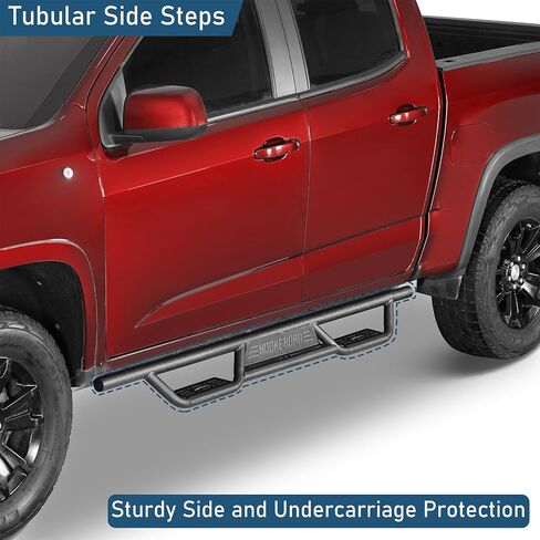 Hooke Road Side Severy Nerf Bars Rails متوافقة مع Chevy Colorado & GMC Canyon Crew Cab 2015-2025 ، 7.3 "لوحات الركض المنسدلة in Saudi Arabia