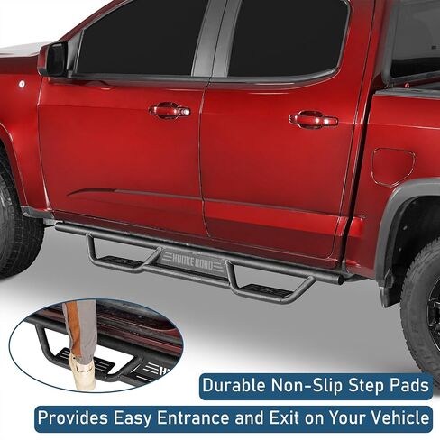 Hooke Road Side Severy Nerf Bars Rails متوافقة مع Chevy Colorado & GMC Canyon Crew Cab 2015-2025 ، 7.3 "لوحات الركض المنسدلة in Saudi Arabia