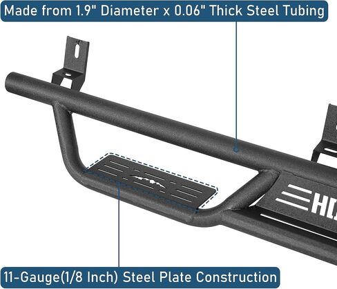 Hooke Road Side Severy Nerf Bars Rails متوافقة مع Chevy Colorado & GMC Canyon Crew Cab 2015-2025 ، 7.3 "لوحات الركض المنسدلة in Saudi Arabia