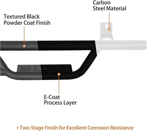 Hooke Road Side Severy Nerf Bars Rails متوافقة مع Chevy Colorado & GMC Canyon Crew Cab 2015-2025 ، 7.3 "لوحات الركض المنسدلة in Saudi Arabia