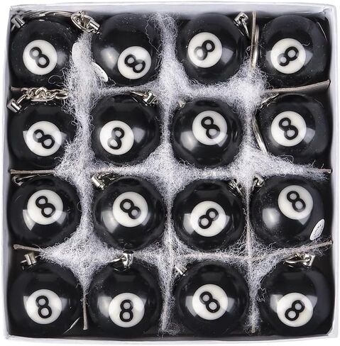 Eight Ball Key Chain, Pool Player Lucky 8 Ball Charm illiards with Keyring, Accessories for Boys and Girls in Kuwait