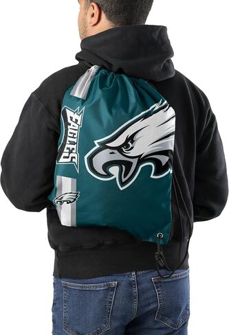 FOCO Philadelphia Eagles NFL Retro Big Logo Drawstring Backpack - Kelly Green in Saudi Arabia