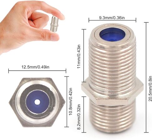 موصل الكبلات Coaxial Coxial VCE 3GHZ مطلي بالنيكل ، Coax Female إلى موصل أنثى لـ RG6/RG59 Coaxial Cable Extensed ، 6 Pack in Kuwait