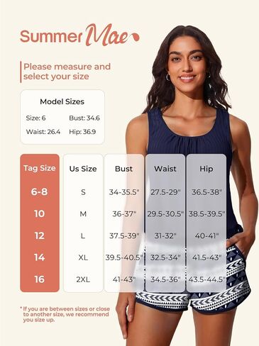 Summer Mae Blouson Women’s Tankini Swimsuits with Shorts Tummy Control Bathing Suits Side Pockets 2026 in Kuwait