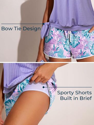Summer Mae Blouson Women’s Tankini Swimsuits with Shorts Tummy Control Bathing Suits Side Pockets 2026 in Kuwait
