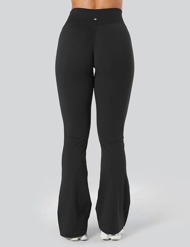 Sogetdo Women's Flared Yoga Leggings 31‘’ Wide Leg No Front Seam Tummy Control Butt Lifting Buttery Workout Yoga Pants in Kuwait