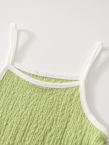 Girls 8 Pieces Summer Outfits Casual Cami Tank Top and Dolphin Shorts Clothing Sets 4-8Y in Saudi Arabia