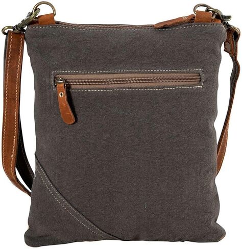 Myra Bag Crossbody Bag for Women - Western Upcycled Canvas & Leather Shoulder Handbag Brown in Saudi Arabia