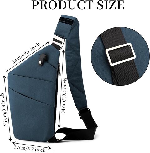 Anti Theft Crossbody Travel Bag - Multi-pocket Shoulder Bag with Adjustable Strap,Slim Sling Bag for Women Men in Saudi Arabia