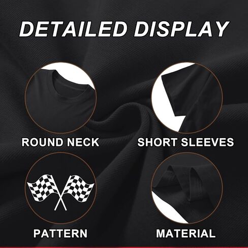 Checkered Flag Graphic Shirt for Women Racing Shirt Race Car Lover Shirts Race Day Casual Summer Tops Short Sleeve in Kuwait