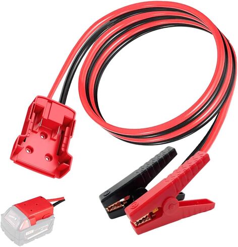 كابلات الطائر متوافقة مع بطارية Milwaukee M18 ، 2 قدم 8AWG بطارية محمولة بطارية طاقة كابلات Automotive Booster Cables لبدء تشغيل السيارة باستخدام الأداة in Kuwait