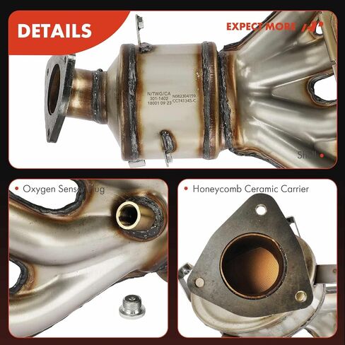 A-Premium Front Exhaust Manifold Catalytic Converter Kit Direct-Fit Compatible with Chevrolet 2009-2011 Aveo, 2009-2011 Aveo5 & Pontiac 2009-2010 G3, 1.6L, EPA Compliant in Saudi Arabia
