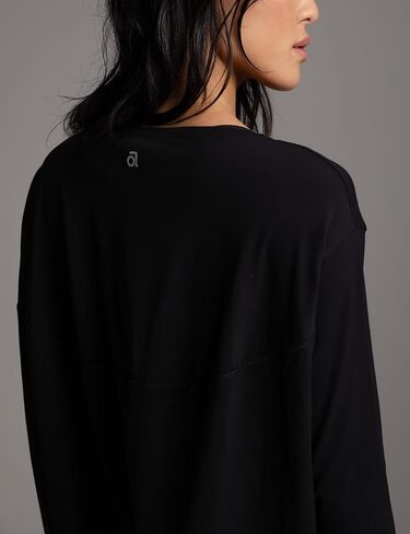 Wenamelt Easy Flow Top Women’s Long Sleeve Casual Shirt Loose Fit Athletic Yoga T-Shirts Boat Neck Soft Workout Tops in Kuwait