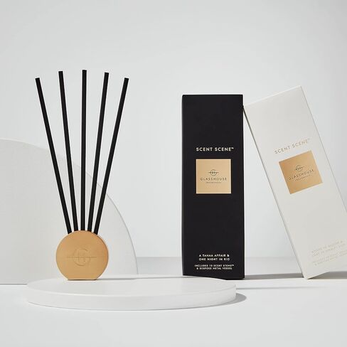 Glasshouse Fragrances I'll Take Manhattan Replacement Scent Stems, Perfume Scented Liquidless Diffuser Refills, Essential Home Fragrance & Decor, Orchids & Blood Orange, 5 Stems in Saudi Arabia