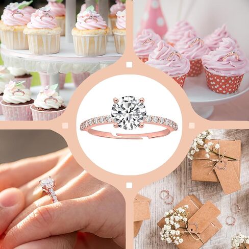 Whaline 32 Pack Bridal Shower Diamond Ring Fake Diamond Engagement Rings Rings Flugial Fling in Saudi Arabia