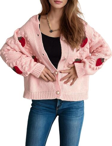 Kinghua Cardberry Cardigan for Women Fall Winter Cable Cable Sweater Justicet in Kuwait