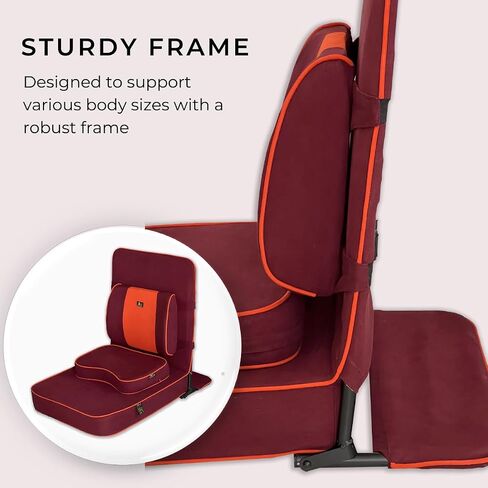 Friends of Meditation Extra Large Meditation Chair and Yoga Chair w Back Support Cushion and Meditation Block | Yoga Chair for Adults | Premium Floor Chair | Portable | Black, Seat Size: 24x22 in in Saudi Arabia