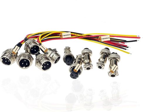 LSGOODCARE 5PCS GX12-4PIN موصل الطيران الذكور موصل طرفي الطاقة الكهربائية مع كابل 7.87 بوصة ، 5 مساءً in Saudi Arabia