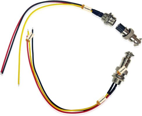 LSGOODCARE 5PCS GX12-4PIN موصل الطيران الذكور موصل طرفي الطاقة الكهربائية مع كابل 7.87 بوصة ، 5 مساءً in Saudi Arabia