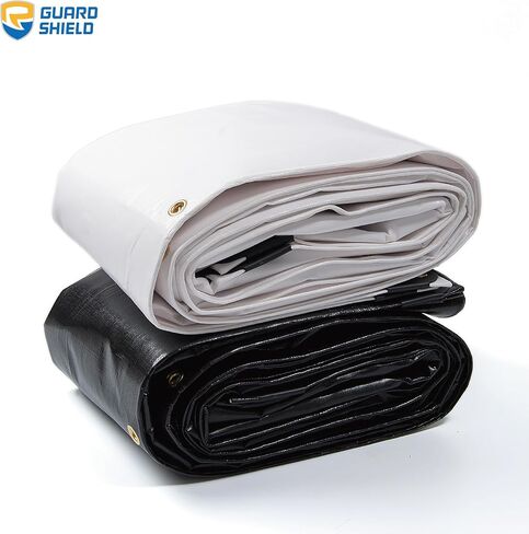 GUARD SHIELD Extreme Heavy Duty Black Poly Tarp 10x12 Feet Cover Waterproof Tarps 20mil Thick UV and Tear Resistant Tarpaulin in Saudi Arabia