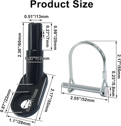 Luomorgo 2 Pack Bike Trailer Hitch Coupler - Heavy Duty Steel Bicycle Trailer Attachment for Child/Cargo/Pet Trailers (Black) in Saudi Arabia