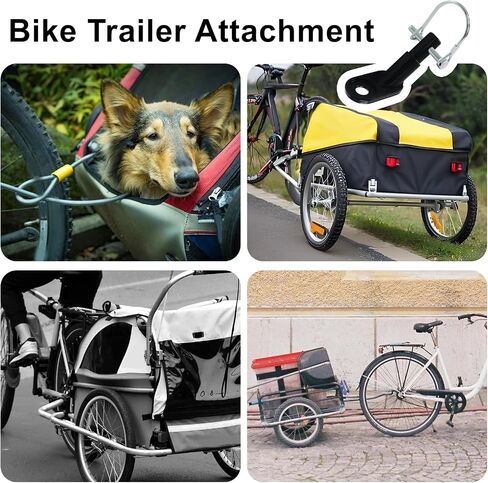 Luomorgo 2 Pack Bike Trailer Hitch Coupler - Heavy Duty Steel Bicycle Trailer Attachment for Child/Cargo/Pet Trailers (Black) in Saudi Arabia