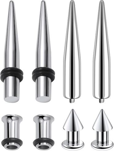 12G 10G 8G 6G 4G 2G 0G 00G Ear Stretching Kit 316L Surgical Steel Tapers and Tunnels Ear Gauges Expander Set Body Piercing Jewelry for Women Men in Kuwait