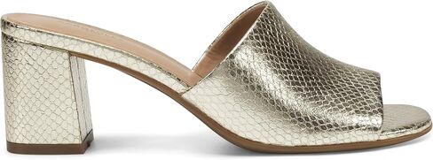 Aerosoles Women's Entree Heeled Sandal, Gold Snake Embossed, 8 in Saudi Arabia