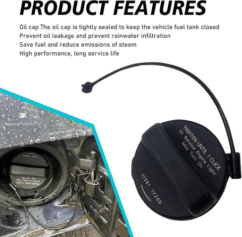 يحافظ غطاء خزان الوقود المنحدر ، ميناء حشو الوقود على أغطية إغلاق مغلقة ، استبدال غطاء مقاومة للحرارة من البلاستيك ، متوافق مع نيسان إنفينيتي 17251-1VZ0D 17251-3JA0A (أسود) in Kuwait