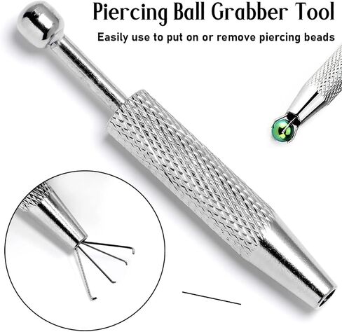 ثقب التفتت غير المراتية الإدراج دبوس دبوس grabber أداة لتغيير حرك الظهر المسطح ، 20G 18G 16G 14G أداة Appologator Tool منحنية للأنف الشفاه الغضروف in Kuwait
