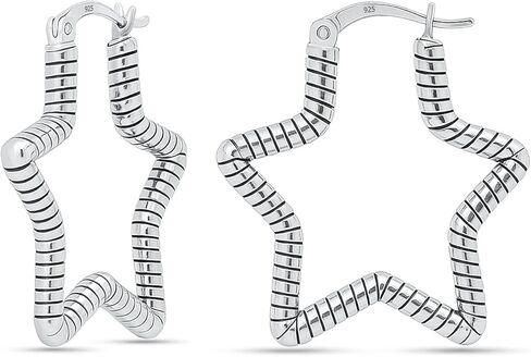 Charmsy 925 Sterling Silver Hoop Earrings for Women | 14K Gold-Plated Classic Heart Hoop Earring | Women's Love Heart Earrings Jewelry in Kuwait