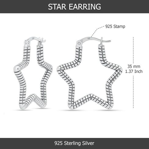 Charmsy 925 Sterling Silver Hoop Earrings for Women | 14K Gold-Plated Classic Heart Hoop Earring | Women's Love Heart Earrings Jewelry in Kuwait