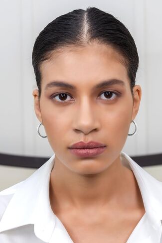 Hoops & Loops 925 Sterling Silver Diamond-Cut Earrings for Women ، 15mm-50mm in Kuwait