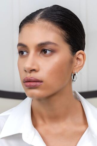 Hoops & Loops 925 Sterling Silver Diamond-Cut Earrings for Women ، 15mm-50mm in Kuwait