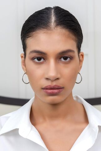 Hoops & Loops 925 Sterling Silver Diamond-Cut Earrings for Women ، 15mm-50mm in Kuwait