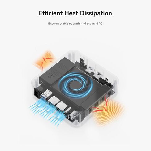 TRIGKEY Key Mini N150 Mini PC, Intel Twin Lake N150(up to 3.6GHz, 4C/4T), Mini PC Computer 16GB DDR5 4800MHz RAM 500GB SSD, 4K 60Hz Dual Display/USB3.2(10Gbps) *4/LAN 2.5Gbps, WiFi6(Intel AX101)/BT5.2 in Kuwait