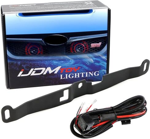 iJDMTOY Behind Grille Bolt-On Mounting Brackets and Relay Wiring Harness Combo Kit Compatible with Hella Supertone Horns, Compatible with 2008-up Subaru WRX/STI in Saudi Arabia