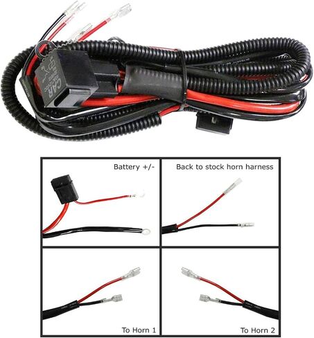 iJDMTOY Behind Grille Bolt-On Mounting Brackets and Relay Wiring Harness Combo Kit Compatible with Hella Supertone Horns, Compatible with 2008-up Subaru WRX/STI in Saudi Arabia