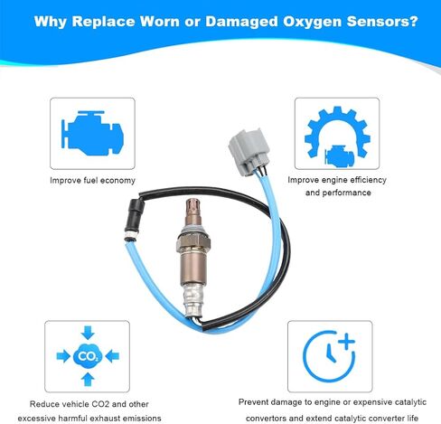 jdmon 1pcs مستشعر Oxygen O2 في المنبع للاستبدال لعام 2003-2007 هوندا أكورد 2.4L متوافق مع 234-9040 ، 2349040 ، 36531Raa01 in Saudi Arabia
