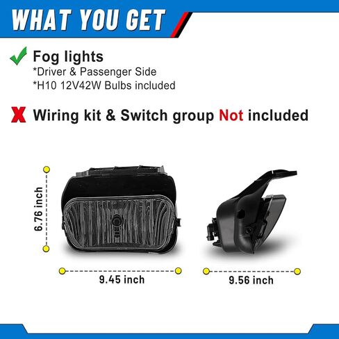 Fog Lights fit for 2003-2007 Chevy Silverado 2002-2006 Chevy Avalanche (w/o Body Cladding) Lamps Assembly Driver Passenger Replacement Smoke in Saudi Arabia