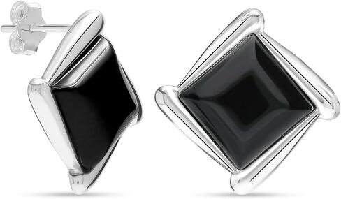 LeCalla 925 Sterling Silver Stud Earrings | Cubic Zirconia Stud Earrings for Women | Birthday Gifts Jewelry in Saudi Arabia