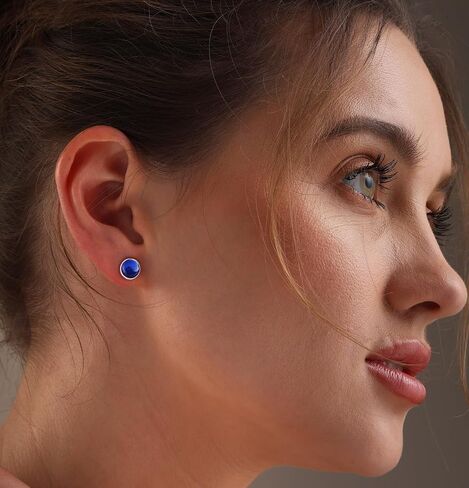 LeCalla 925 Sterling Silver Stud Earrings | Cubic Zirconia Stud Earrings for Women | Birthday Gifts Jewelry in Saudi Arabia