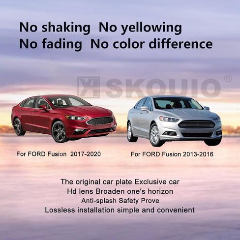 الزجاج البديل للمرآة الجانبية للركاب لـ Ford Fusion 2013-2020 ، Power Power Power مسخن يمين Glass Live Mirror For Ford Fusion 2013 2015 2015 2017 2018 2019 2020 in Kuwait