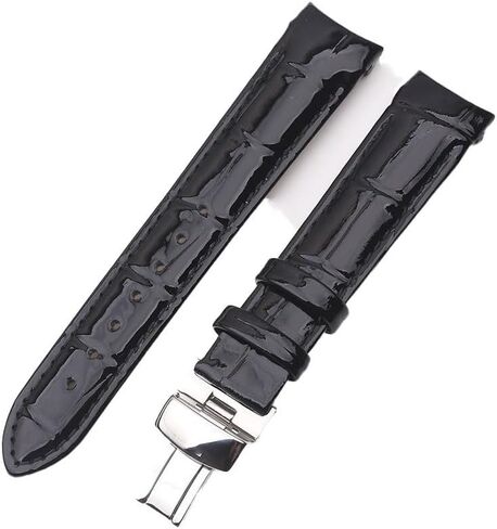 Curved End Leather Watch band For Tissot 1853 Couturier Series T035 T035210 T035207A. in Kuwait