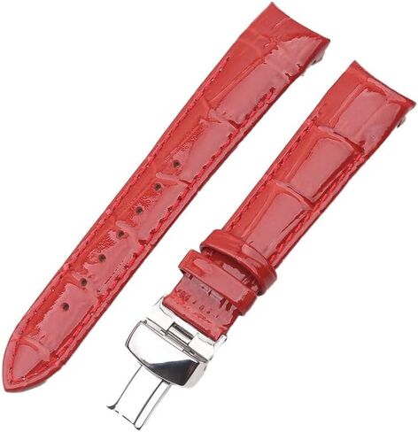 Curved End Leather Watch band For Tissot 1853 Couturier Series T035 T035210 T035207A. in Kuwait