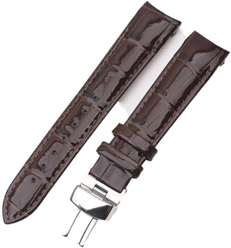 Curved End Leather Watch band For Tissot 1853 Couturier Series T035 T035210 T035207A. in Kuwait