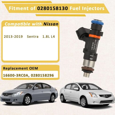 16600-3RC0A OE 1.8L Fuel Injectors,Compatible with/Nissan 1.8 Sentra 2013 2014 2015 2016 2017 2018 2019 |10 Holes| |Set of 4| in Saudi Arabia