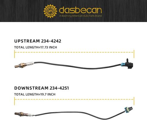 Dasbecan 234-4242 و 234-4251 Oxygen 2.4L O2 Sensor 2 PCS متوافق مع شيفروليه الإعتدال ، تشيفي ماليبو ، تشيفي كابتن سبورت ، GMC Therrain ، Pontiac G6 ، Solstic in Saudi Arabia