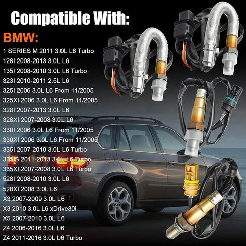 4pc upstream O2 Axygen Sensor Bmw 128i 135i 323i 325i 328i 330i 335i 528i x3 x5 Z4 ، O2 Oxygen Sensor يحل محل OE# 234-5138 234-5139 234-4876 234-4892 in Saudi Arabia